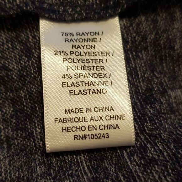 Bobeau Womens Open Front Cardigan in Dark Denim Faded Star Patriotic Size Medium - Picture 5 of 5